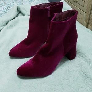 Velour boots. 2inch heels.